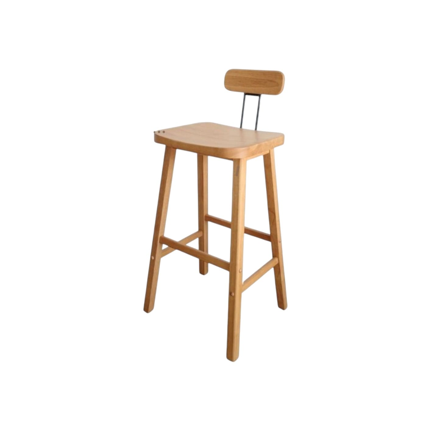 เก้าอี้บาร์ไม้ยางพารา MAAI DESIGN รุ่น REZU BAR STOOL 29'' สีโอ๊ค_0